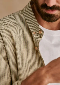 Coton Linen Seersucker Charlie Shirt|Sézane Flash Sale