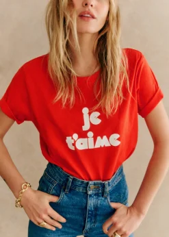 Je T'aime T-Shirt - Pink Creation|Sézane Best
