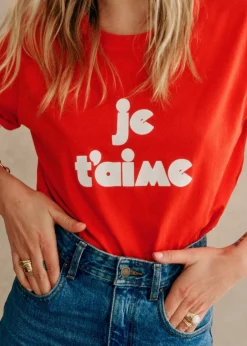 Je T'aime  T-Shirt - Pink Creation|Sézane Best