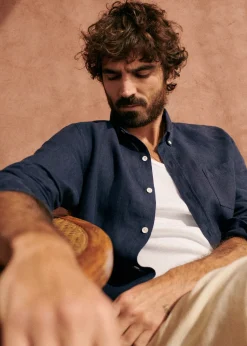 Linen Charlie Shirt|Sézane Outlet