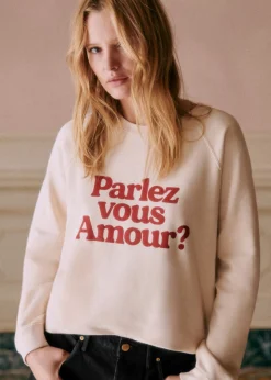 Parlez Vous Amour Sweat-Shirt - Solidarity Creation|Sézane Discount